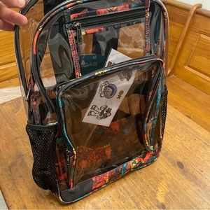 Clear Heavy Duty Large Transparent Backpacks PVC Stadium Approved